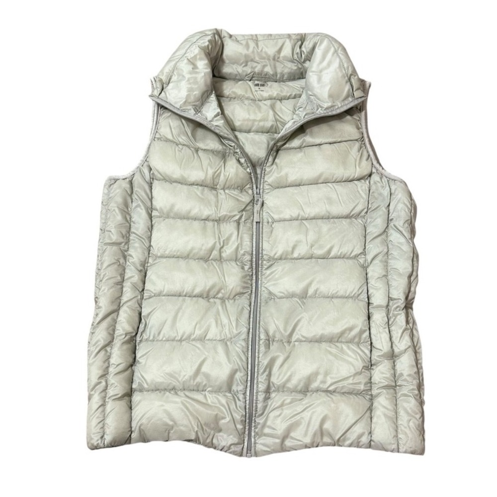 Uniqlo Ultra Light Down Vest Puffer‎ Sleeveless Full Zip Casual Gray M